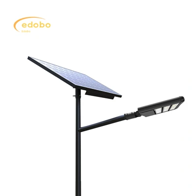 Làmpada solar Fanal de carrer amb energia solar amb panell negre de bateria de liti