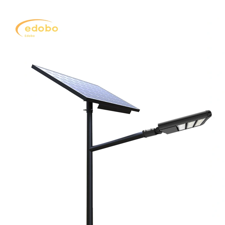 Làmpada solar Fanal de carrer amb energia solar amb panell negre de bateria de liti
